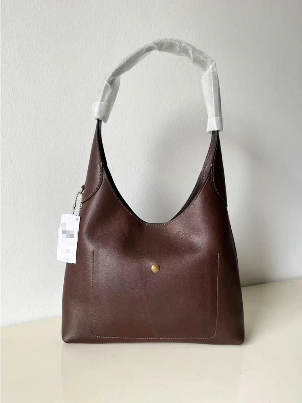Coach Chocolate Brown Leather Shoulder Bag